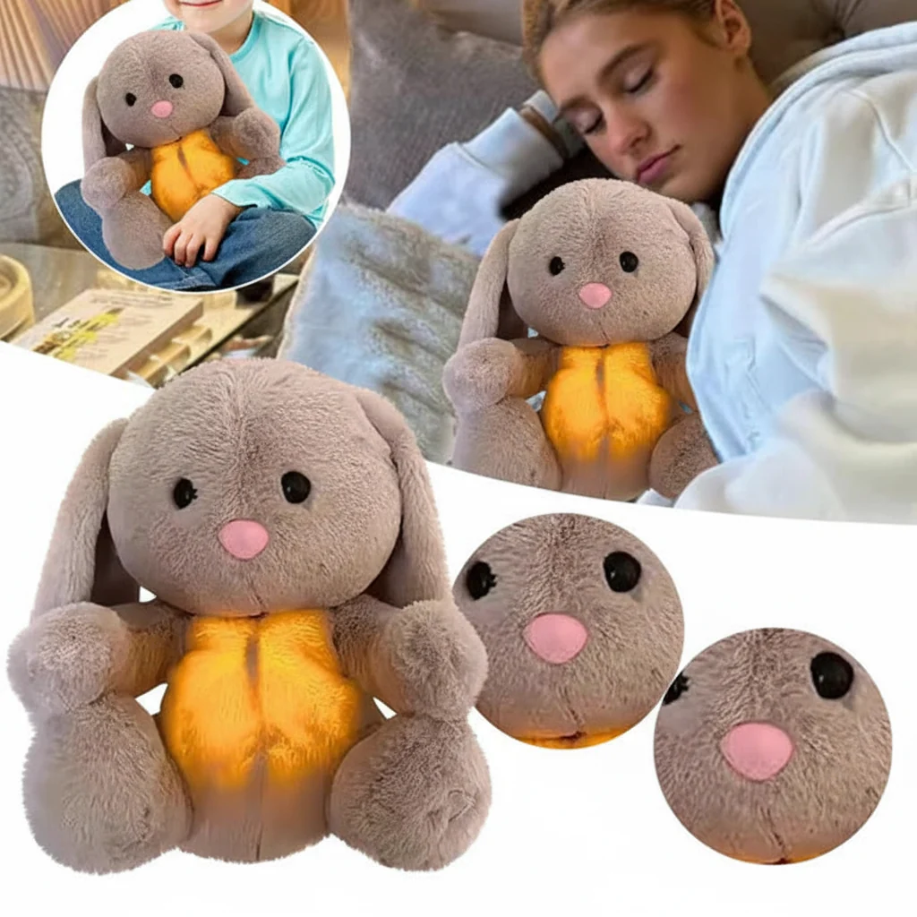 Plush Bunny Stuffed Animal Breathing Light Feature - Image 2