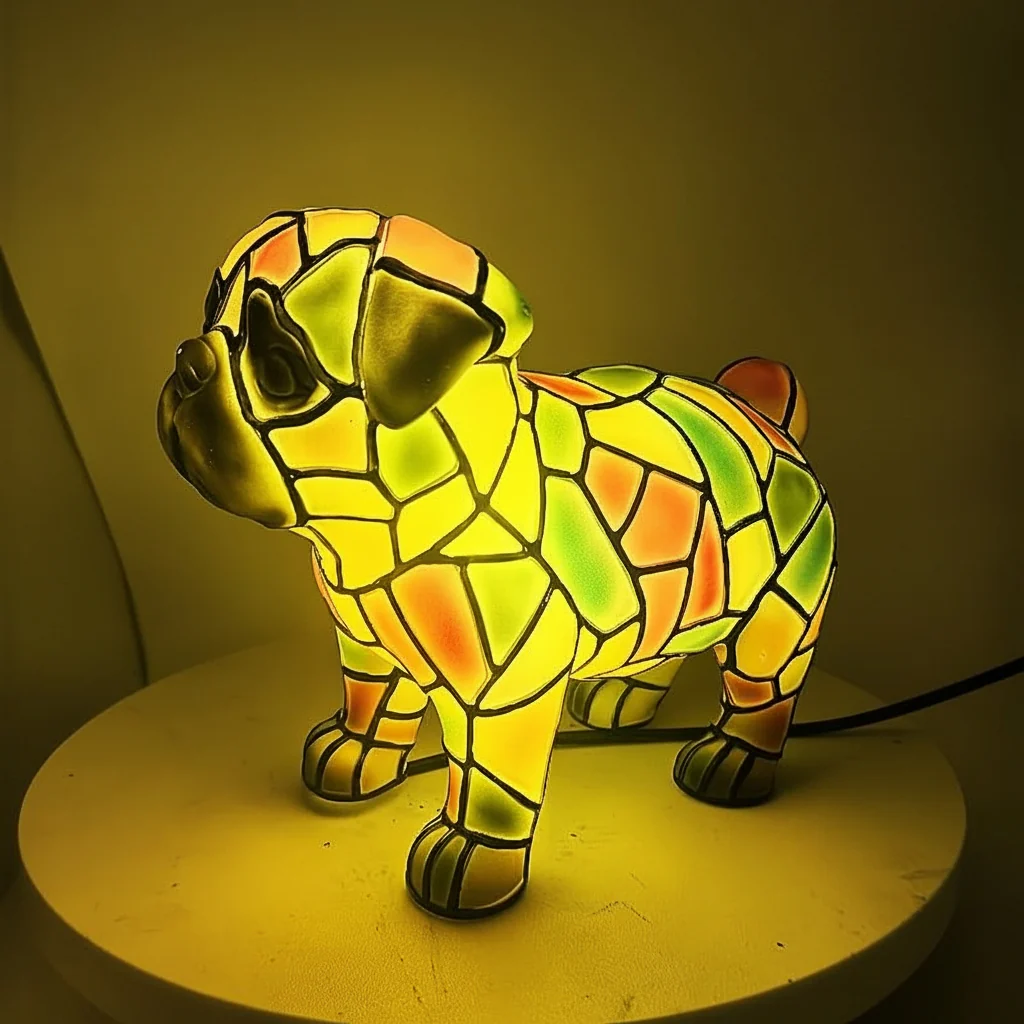 Decorative Resin Dog Table Lamp Accent Light Accent Table Lamp - Image 2