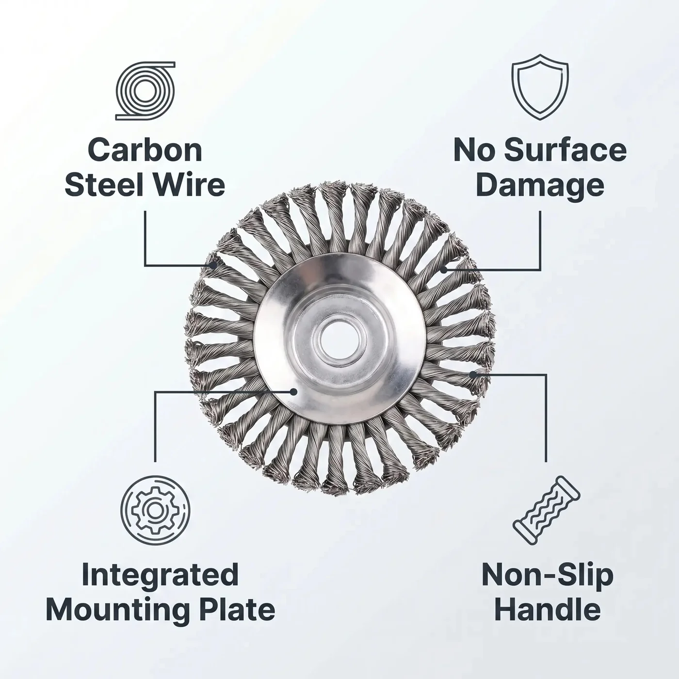 Weed Trimmer Head Brush Cutter Integrated Mounting Plate - Image 2