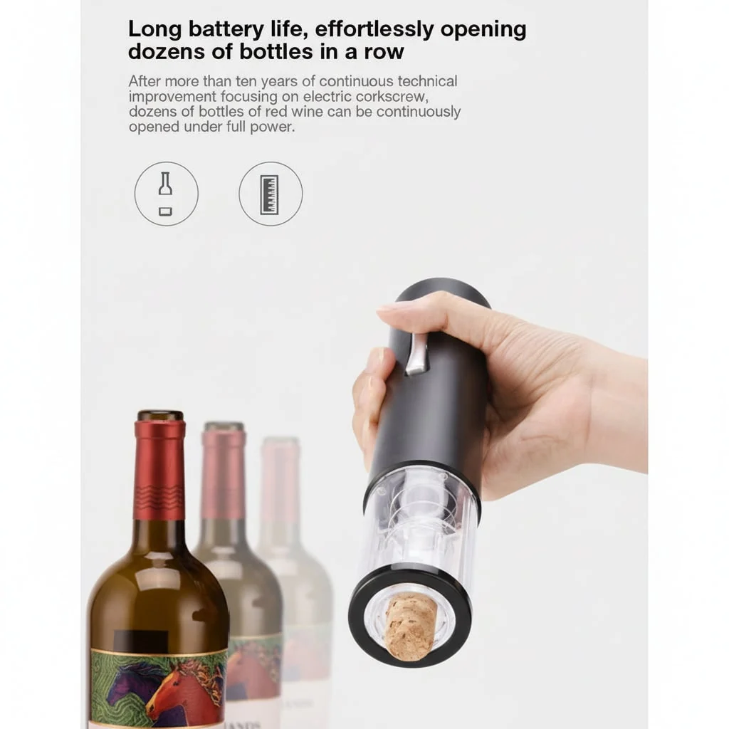 Electric Wine Opener Wine Bottle Opener Easy Operation - Image 3