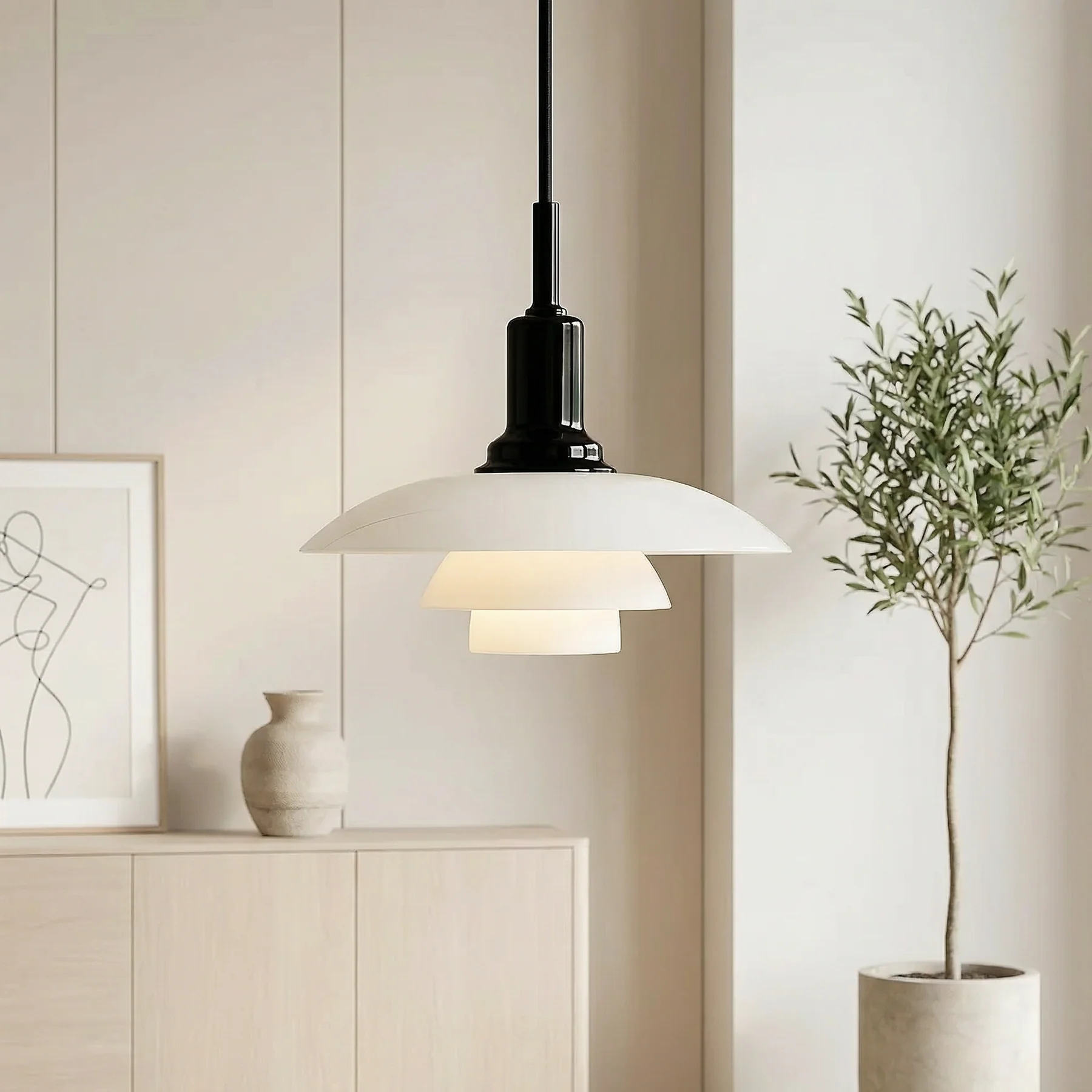 LED Lights Modern Pendant Light Adjustable Design Glass Globes - Image 2