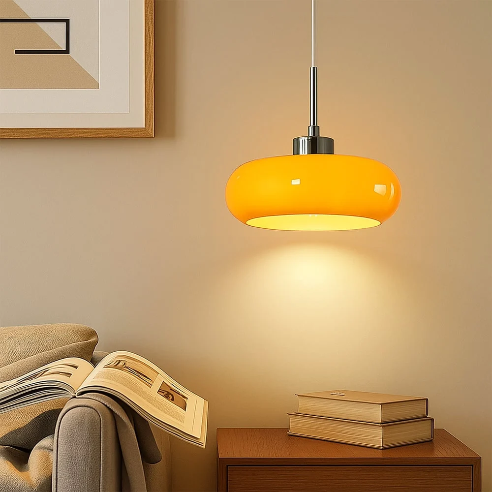 Modern Pendant Light Geometric Design Adjustable Glass Globes - Image 3