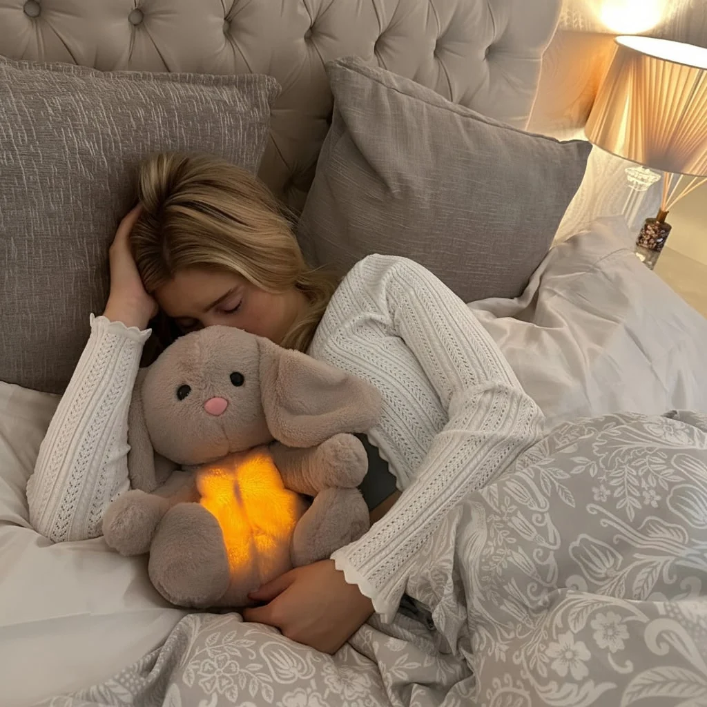 Plush Bunny Stuffed Animal Breathing Light Feature - Image 3