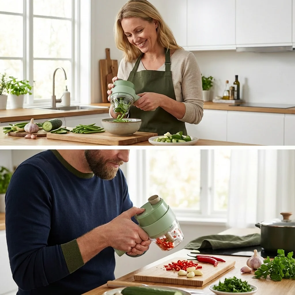 Vegetable Chopper Manual Handheld Easy Use Kitchen Tool - Image 3